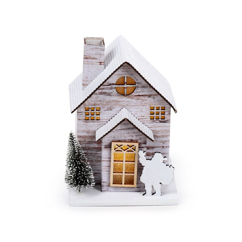 Load image into Gallery viewer, Zilverberk kerstmis huis led decoratie
