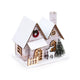 Zilverberk dubbel front kerstmis huis led decoratie