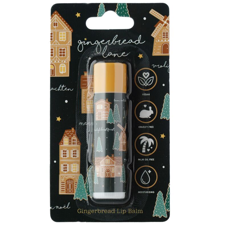 Load image into Gallery viewer, Gemberbrood huisjes ginger lane kerstmis lipbalsem stick - kerstkoekjes
