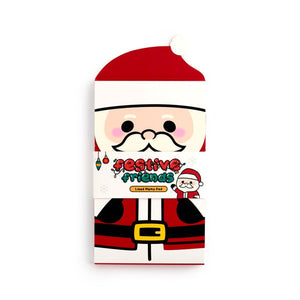 Kerstmis festive friends kerstman flip open memoblok
