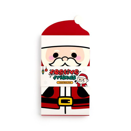 Kerstmis festive friends kerstman flip open memoblok