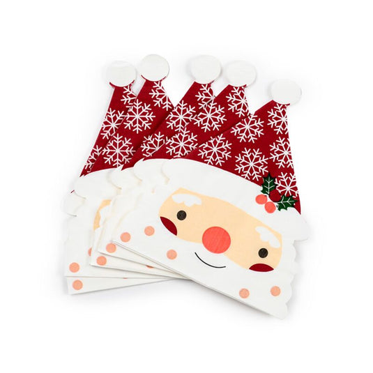 Kerstmis kerstman pak van 12 3-laags papieren feestservetten