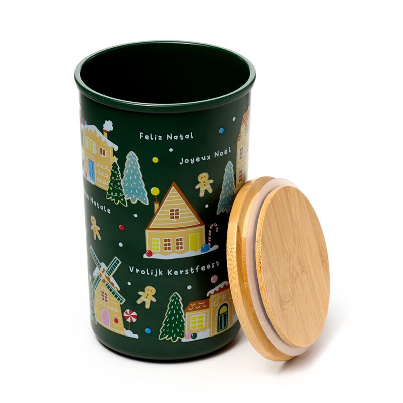 Load image into Gallery viewer, Kerstmis kerstdorp baker street rpet bamboe voorraadpot
