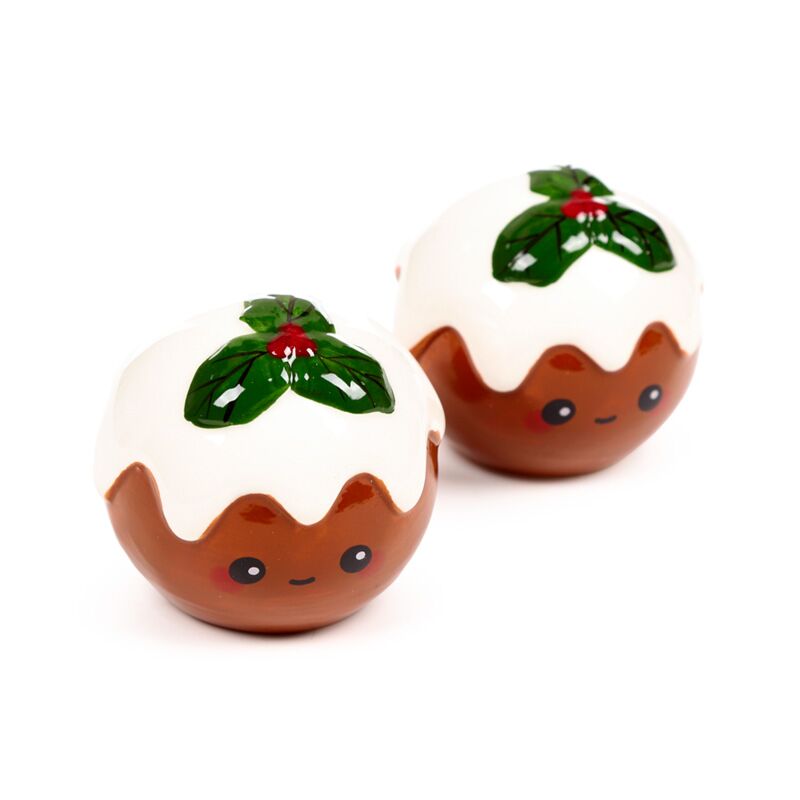 Load image into Gallery viewer, Kerstpudding foodiemals peper- en zoutstel
