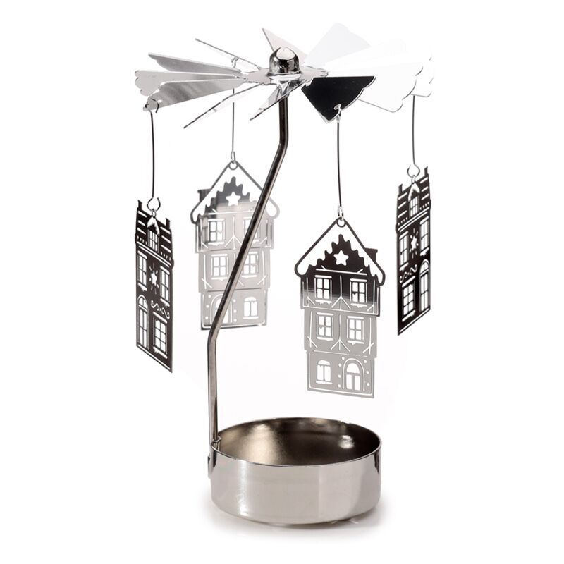 Load image into Gallery viewer, Kerstmis baker street draaiende waxinelichthouder caroussel
