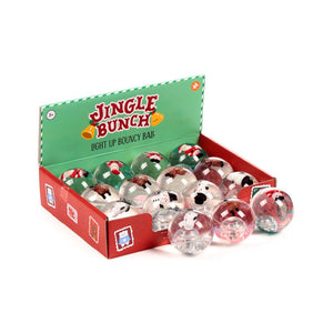 Jingle kerstmis hoogstuiterende led flitsende stuiterbal