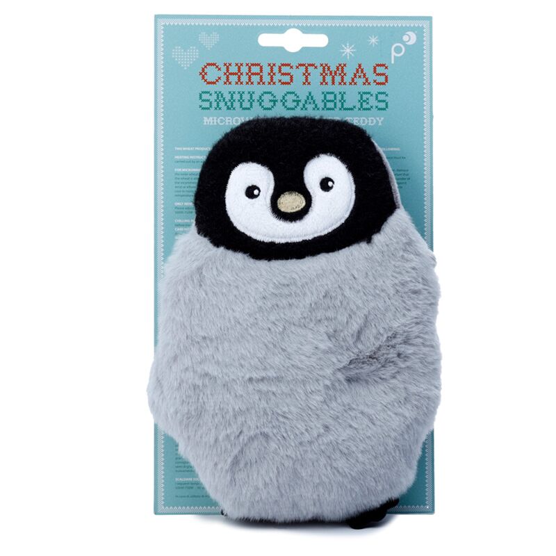 Load image into Gallery viewer, Pinguïn pluche magnetron heatpack lavendel tarwe
