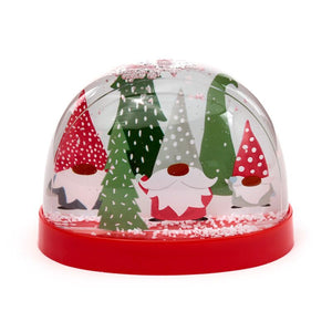 Kerstmis gnoom large glitter sneeuwbol