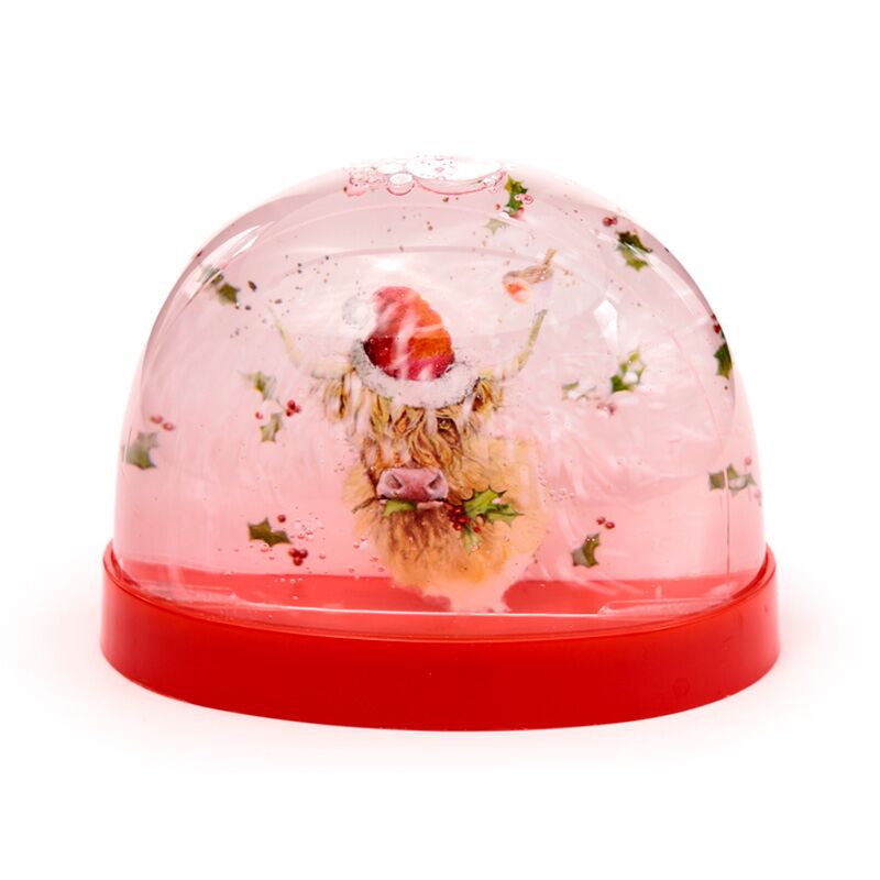 Load image into Gallery viewer, Kerstmis jan pashley highland koe large glitter sneeuwbol

