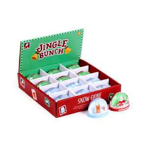 Jingle kerstmis medium glitter sneeuwbol