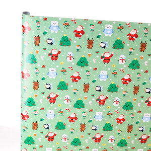 Jingle kerstmis 3m cadeaupapier rol