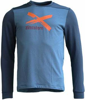Zimtstern crewz - mtb long sleeve jersey blue steel | m