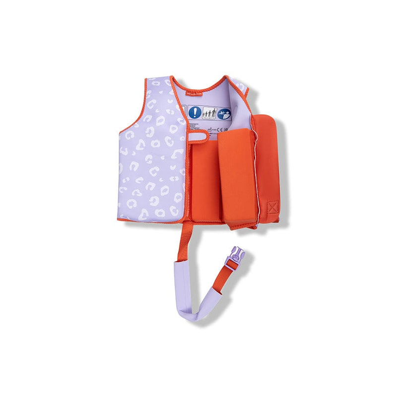 Load image into Gallery viewer, Leopard | lila zwemvest 3-6 jaar
