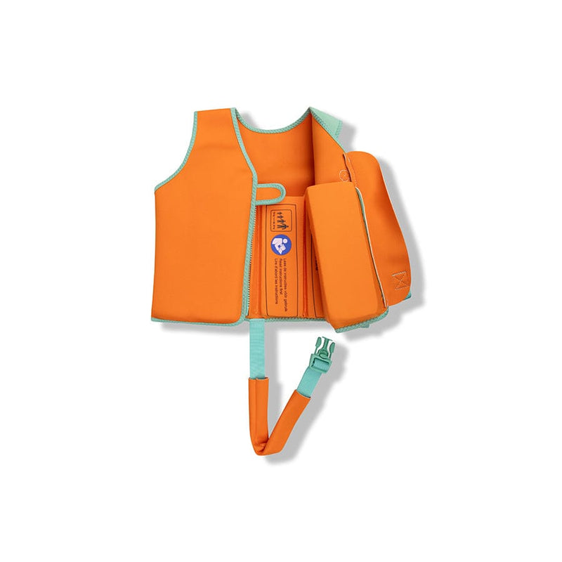 Load image into Gallery viewer, Vivid clash | oranje groen zwemvest 3-6 jaar
