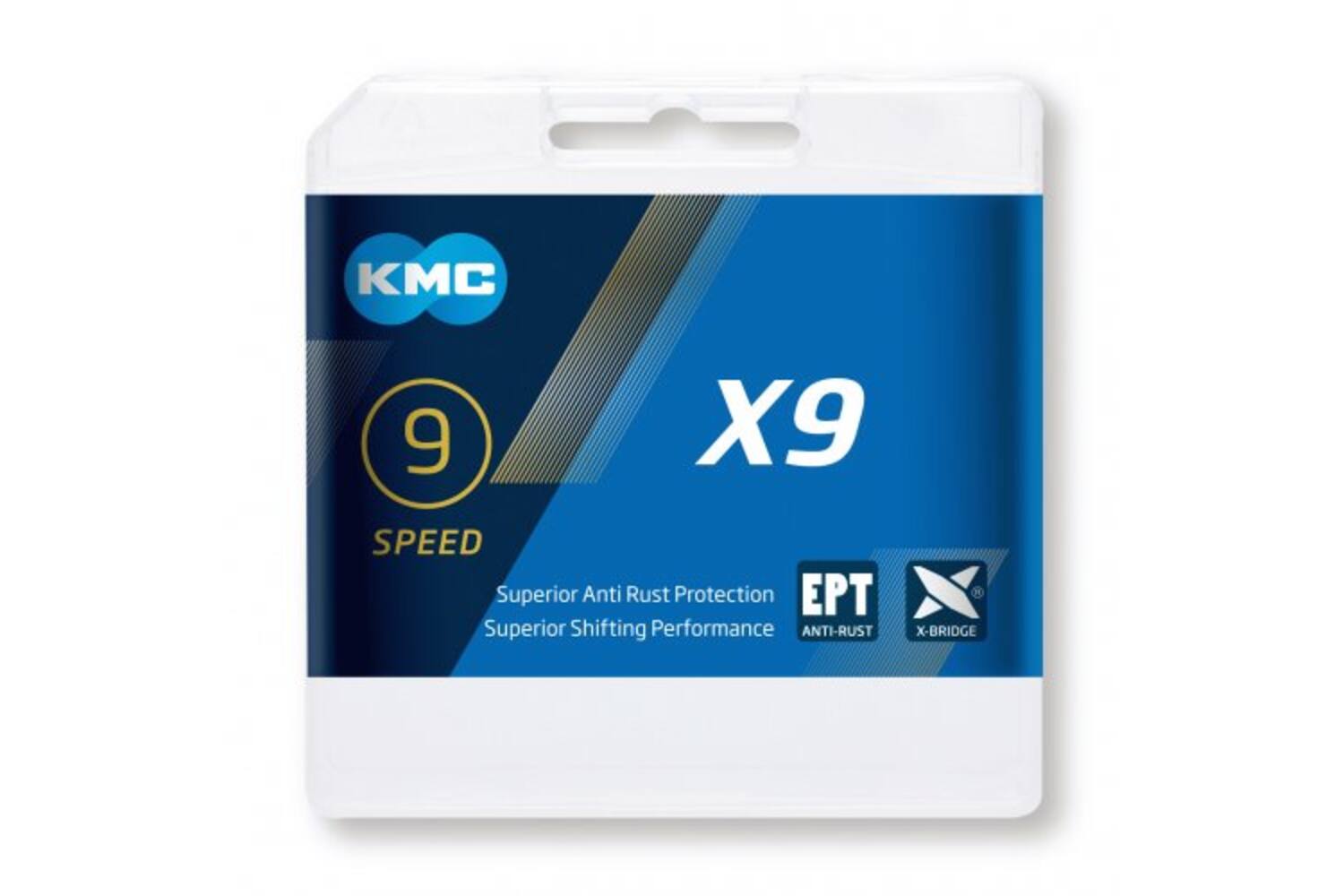 KMC ketting X9 EPT dark silver 1 2x1128, 6.6mm, anti-roest, 114 L 9-speed.