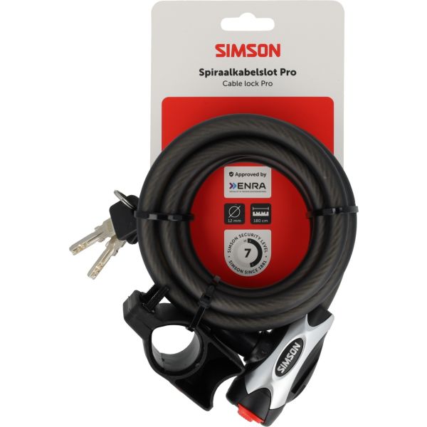 Cargue la imagen en el visor de la galería, Simson spiraalkabelslot pro size xxl - 12mm x 180cm
