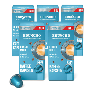 Eduscho edu lungo mild cups (5x 20 cups)