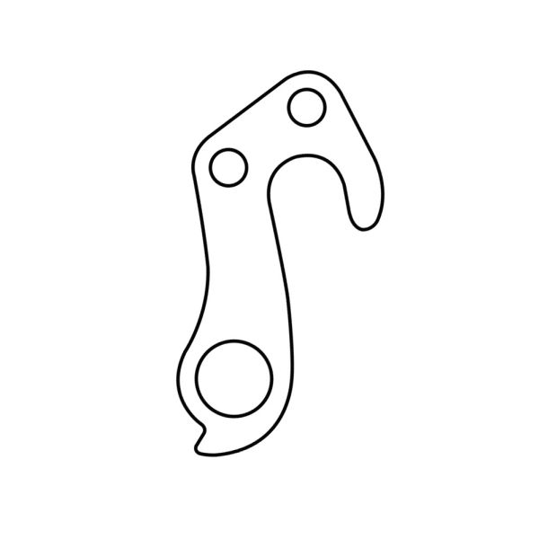 Afbeelding laden in galerijviewer, derailleurhanger GH-138 55,4 mm zilver
