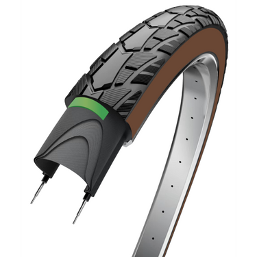 Edge buitenband performance protect 28 x 1.75 47-622 - zwart bruin met reflectie