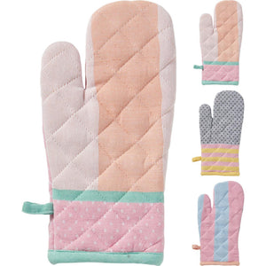 Excellent houseware ovenhandschoen 32x16cm 3 assorti