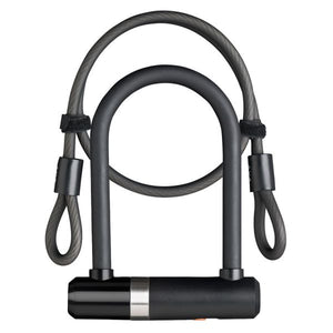 Axa beugelslot newton mini + kabel 100 8 - zwart