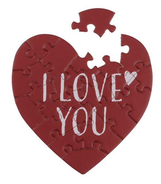 Ootb puzzel kaart hart 20 stukjes met envelop