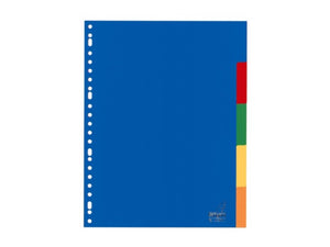 Kangaro tabblad a4 blanco pp 120 micron assorti 23-gaats 5-delig