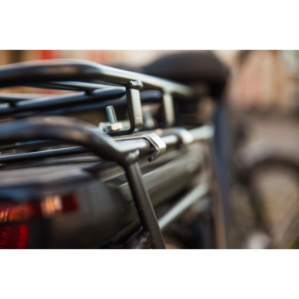 Load image into Gallery viewer, Universele opzetdrager Steco voor de e-bike - mat zwart
