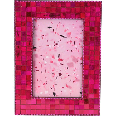 Home styling fotolijst 20x15cm met spiegelmozaiã«k roze