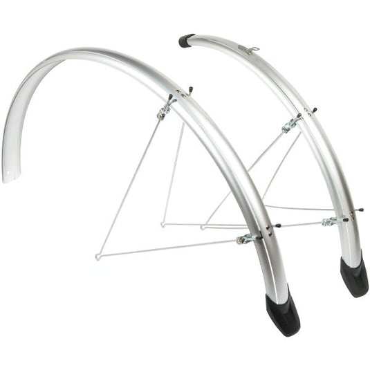 Spatbordset Eurofender Elegance 28 x 46 mm - zilver