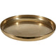 Home styling dienblad met hamerde dessin metaal ã˜34x3,5cm gold