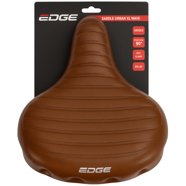 Edge fietszadel urban xl wave - bruin