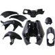 Edge plaatset 8-delig voor peugeot ludix - zwart metallic