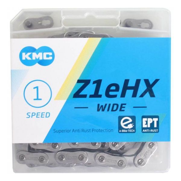 Afbeelding laden in galerijviewer, KMC Wide EPT Bicycle Lock - Z1eHX, 112s, 9.2mm, Zilver
