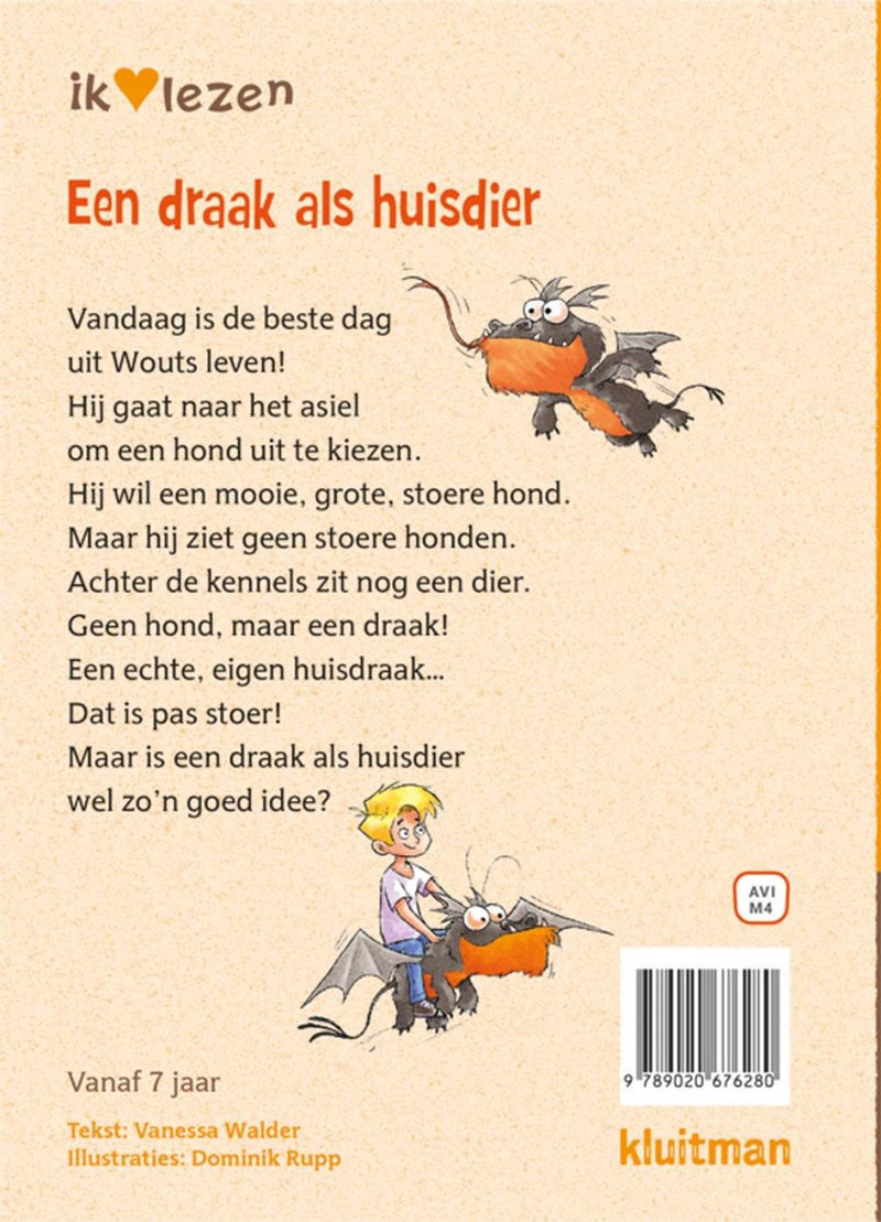 Afbeelding laden in galerijviewer, Kluitman ik hou van lezen - een draak als huidier avi-m4
