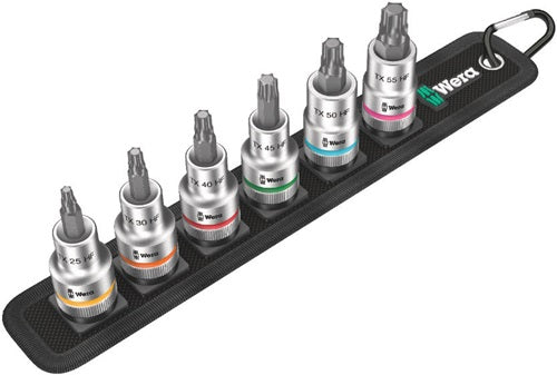 Wera dopsleutel-set | 6-delig | 1 2 inch | t25-t55 | 1 stuk - 05003997001 05003997001