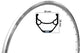 Ryde velg zac 421 28 inch (622) zilver remrand 32 gaats dubbel gebust