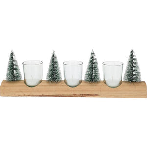 Home styling theelichthouder set boompjes 39x12cm