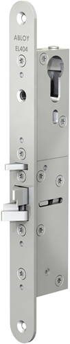 Cargue la imagen en el visor de la galería, Abloy el404 bijzetslot | solenoid | zelfvergrendelend | dm25 | 30 en 35mm | pc | voorplaat rvs 25x251mm afgerond | spanningsloos vergrendeld | 12 24v ac dc | dr 1+2+3+4 - 10025054
