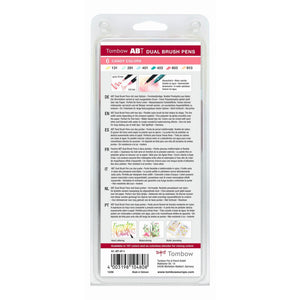 Tombow • abt dual brush pen set candy kleuren 6pcs