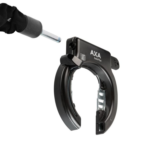 Load image into Gallery viewer, Axa ringslot solid plus zwart (op kaart)
