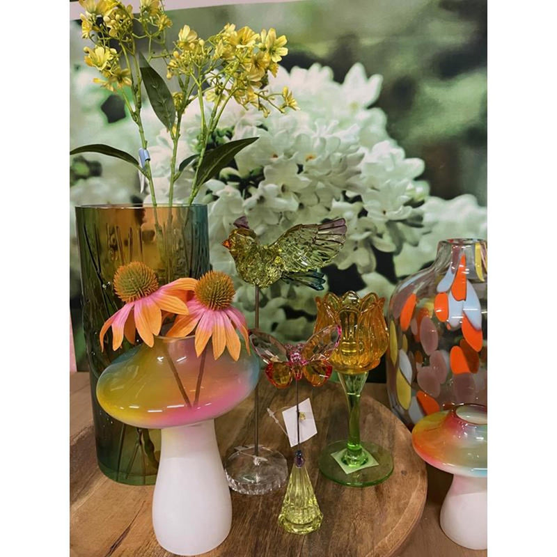 Load image into Gallery viewer, Cosydecor vaas rainbow glas dia8,5x17cm
