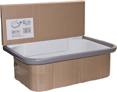 Cornat stalen uitgietbak 50cm wi - agbset50