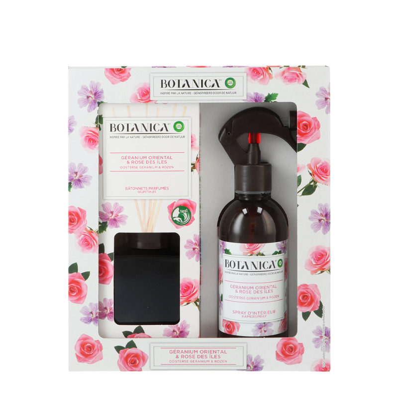 Load image into Gallery viewer, Air wick giftset botanica island rose oriental geranium
