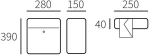 Allux brievenbus 200 zwart - 40010270