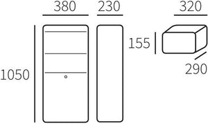 Allux pakketzuil 600 zwart - 40060070