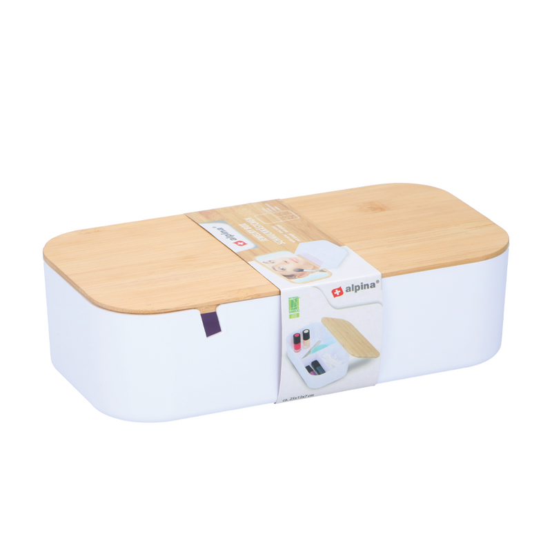 Load image into Gallery viewer, Alpina make-up opberger met spiegel, 25cm
