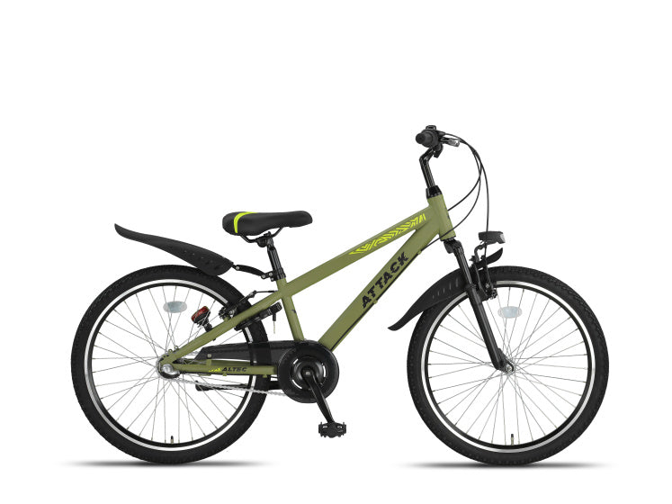 Load image into Gallery viewer, Altec attack mtb 24 inch jongens 3v v-brakes legergroen

