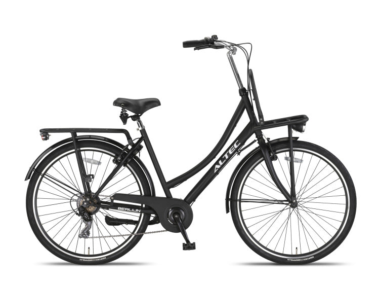 Load image into Gallery viewer, Altec berlijn 28 inch 53 cm dames 7v v-brakes matzwart

