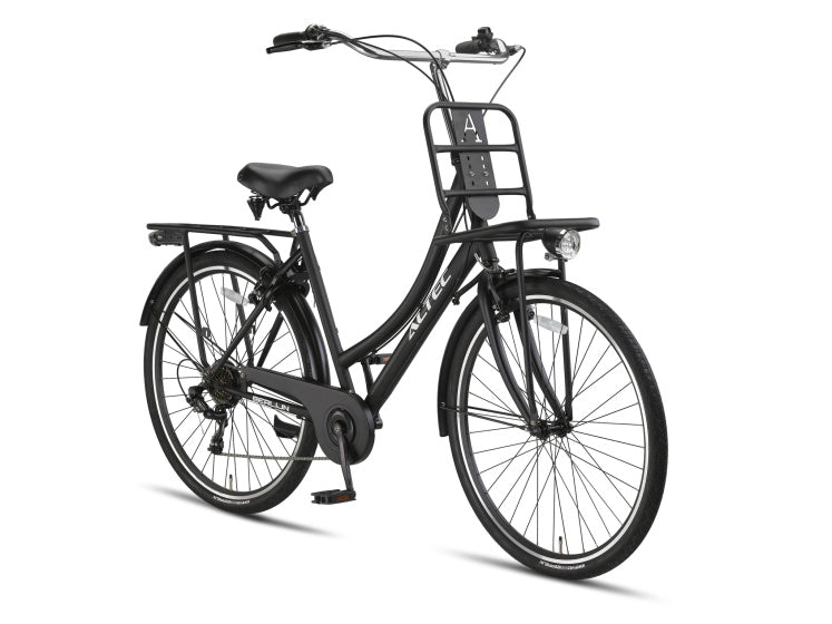 Load image into Gallery viewer, Altec berlijn 28 inch 53 cm dames 7v v-brakes matzwart
